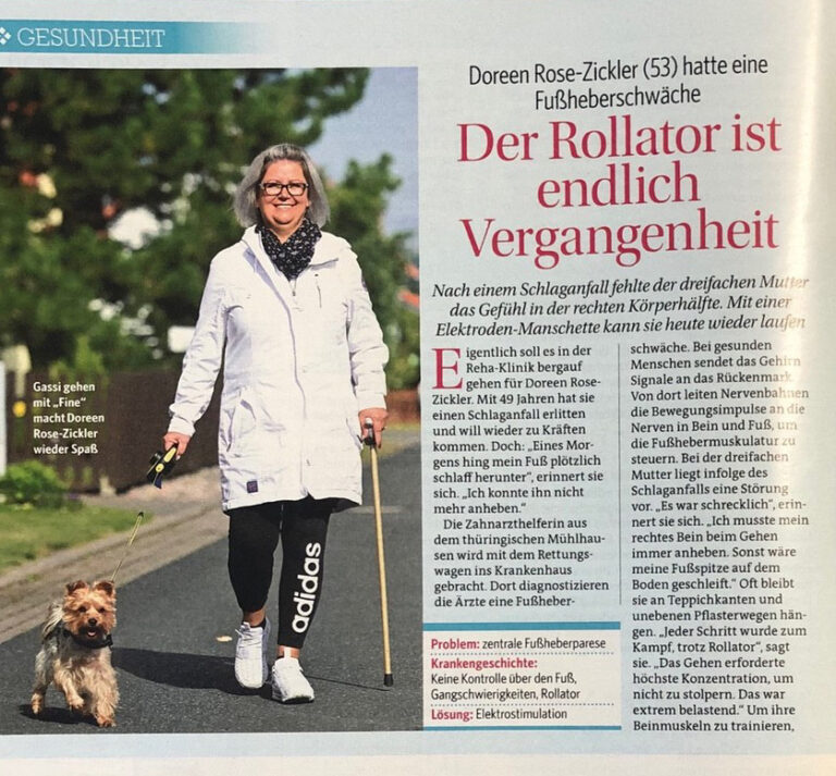 Elektrische Manschette hilft bei Fußheberparese