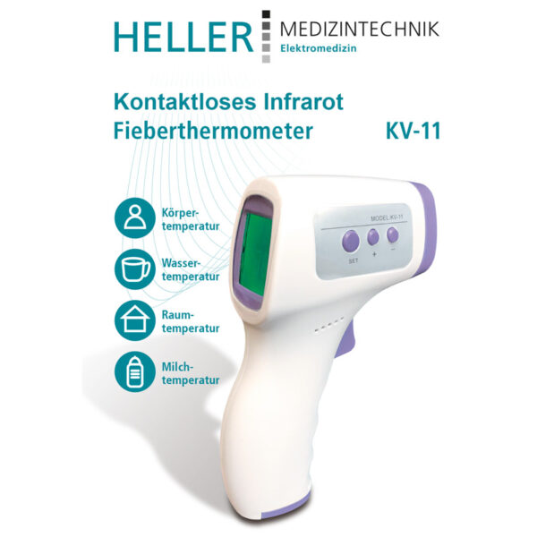 Contactless infrared clinical thermometer, forehead thermometer, for babies, children and adults_packaging
