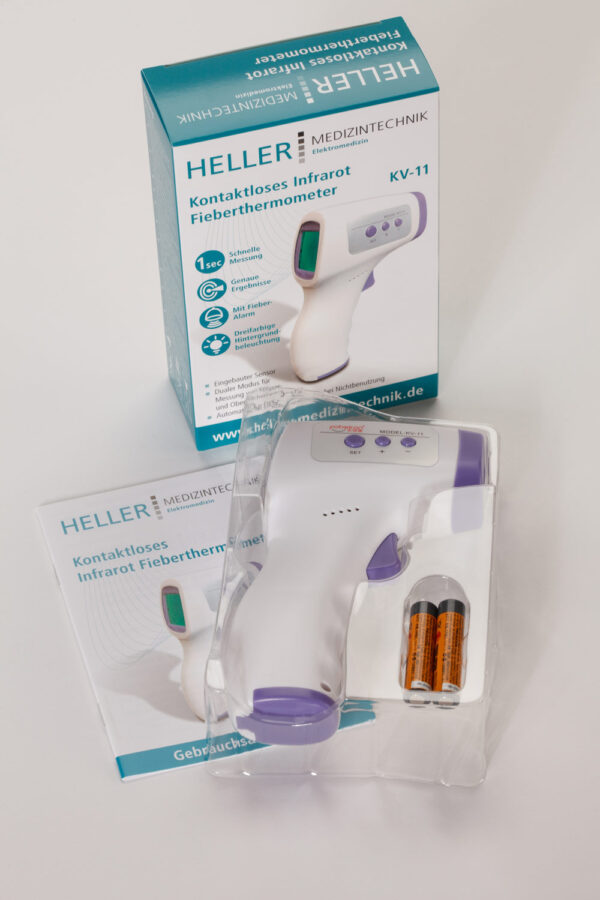 Contactless infrared clinical thermometer, forehead thermometer, for babies, children and adults_packaging