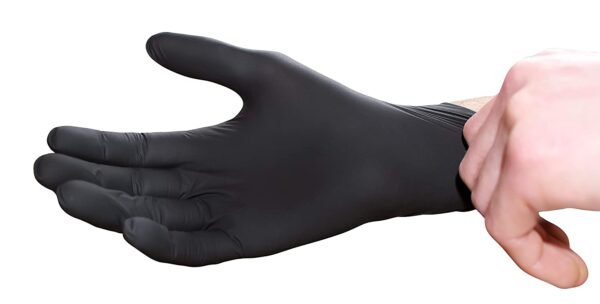 Nitrile disposable gloves Plus, examination and protective gloves_carrying_photo_black