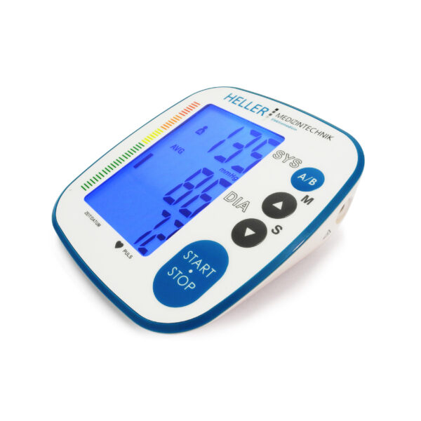 Easy to use and very well equipped digital upper arm blood pressure monitor for fully automatic measurement of systole, diastole and pulse.